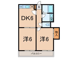 フラットカジマヤの物件間取画像